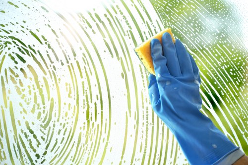 Stain removal tools and cleaning supplies on a surface