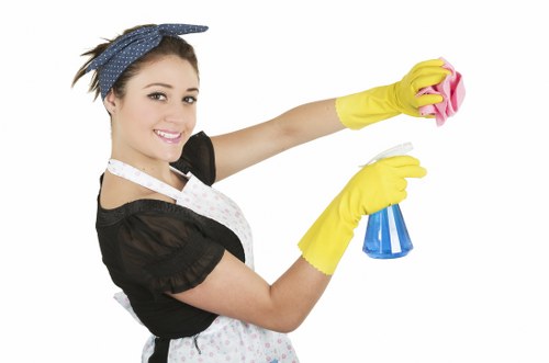 Clean and neatly hanging curtains after a proper wash